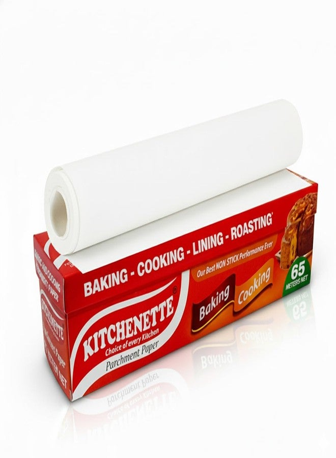 Kitchenette Parchment Paper - 65 Mtr, Butter Paper Roll, Food Wrapping Paper, Brown Paper Roll, Paper Foil for Chapati, Baking Paper for Air Fryer - Image 1